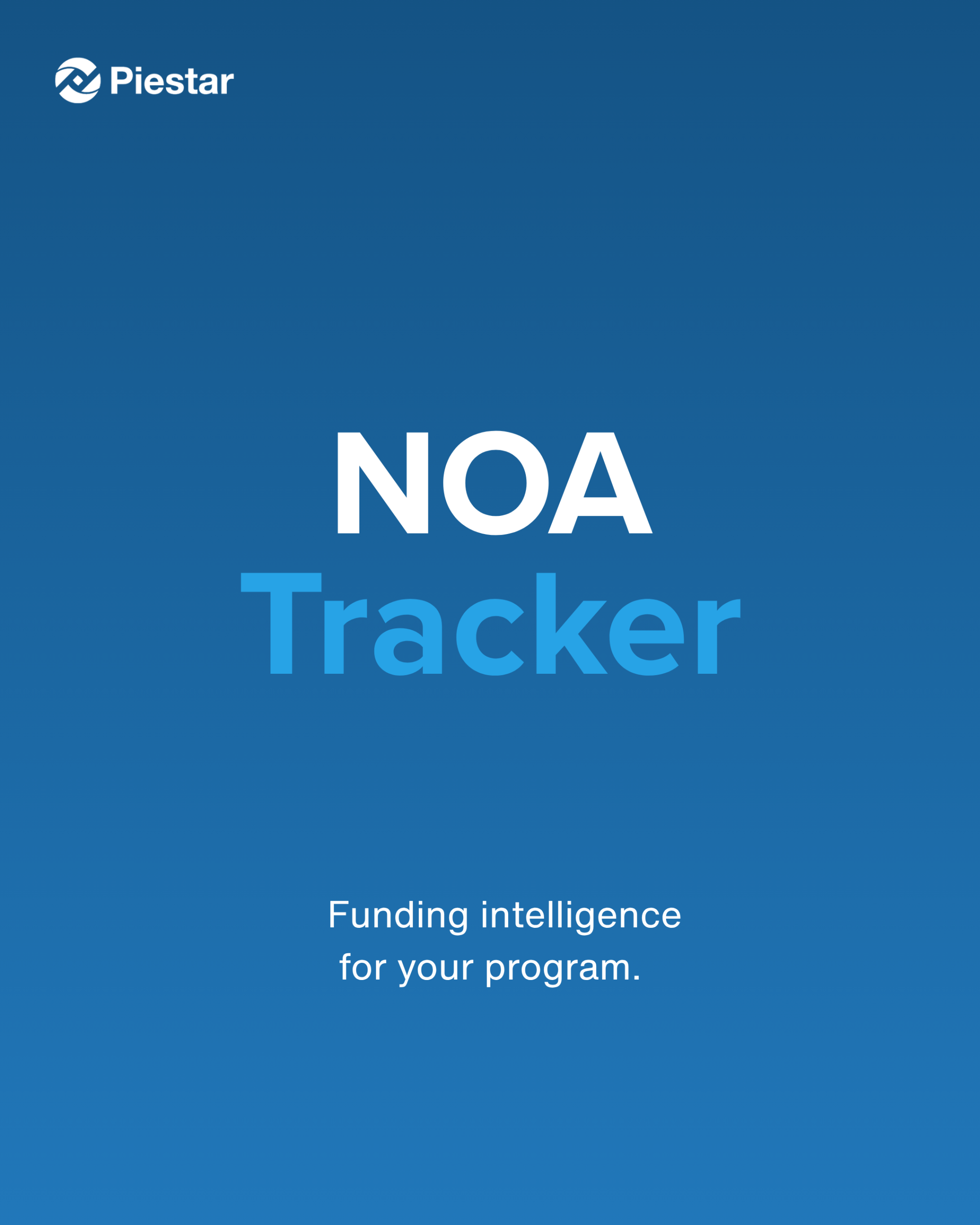 Piestar's NOA Tracker: Funding intelligence for your program.